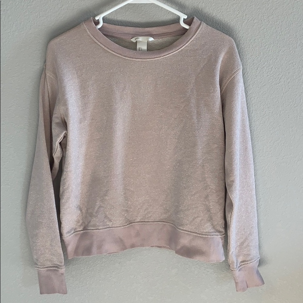 H&M Sparkly Light Pink Sweater Size S